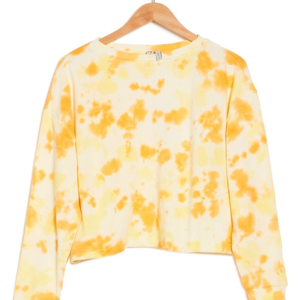 Z By Zella BNWOT "Sunset" Tie Dye Sweatshirt Pullover Cropped